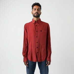 ❤️ Cinch Men's Red Button-Up Shirt XXL